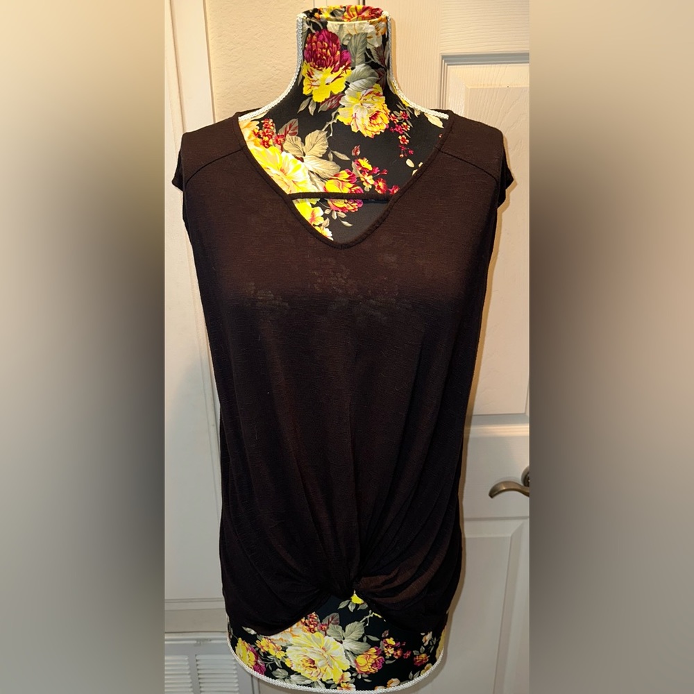 Knot Front Sleeveless Top